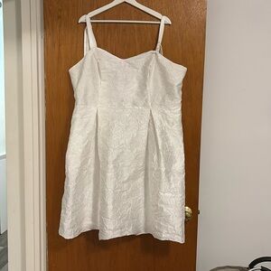 David's Bridal White Floral Dress